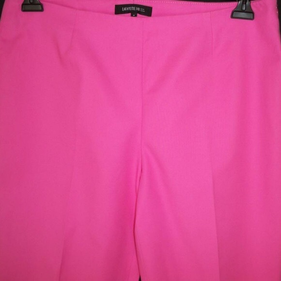 Lafayette 148 New York Pink Cropped Pants Bleecker Style - Picture 7 of 8